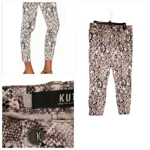 Kut From the Kloth Connie size 10 31x24 Print Ankle Jeans Pants Fall Mob Wife